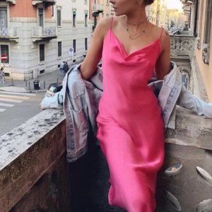 Zara Satin Dress - Size S